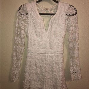 White lace Romper
